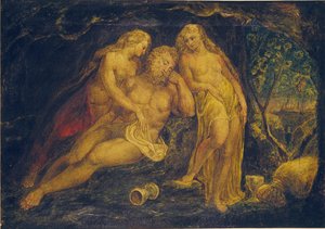 Lot y sus hijas de William Blake